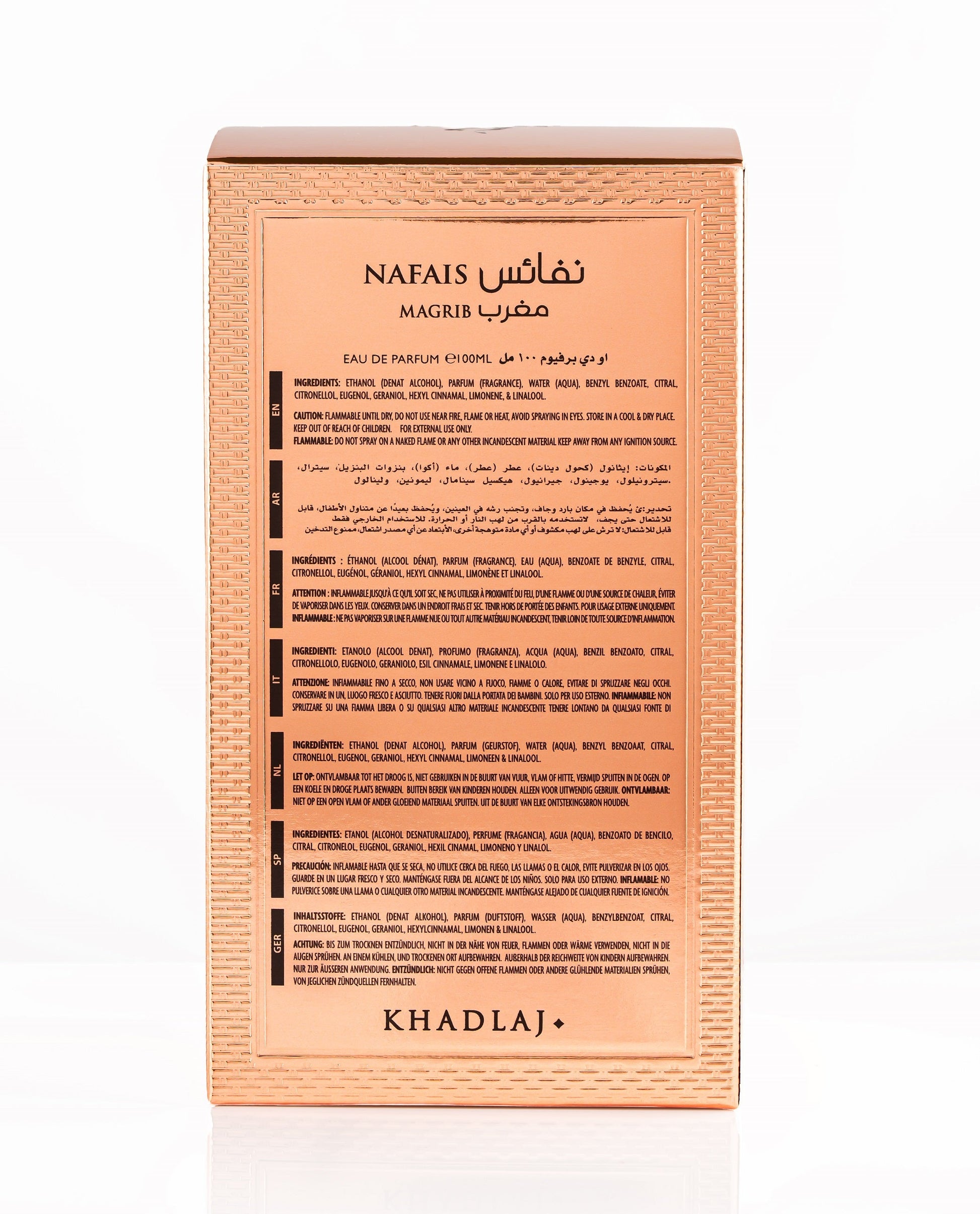 Khadlaj Nafais Magrib 100ml Eau de Parfum for Men & Women - Estilo Fresco Dubai