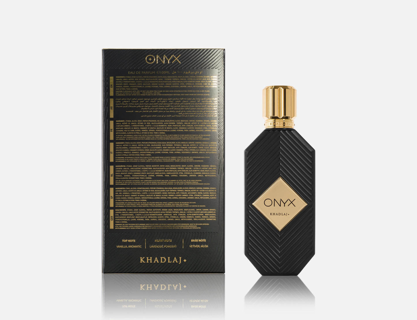 Khadlaj Onyx Gold 100ml Eau de Parfum for Men - Estilo Fresco Dubai