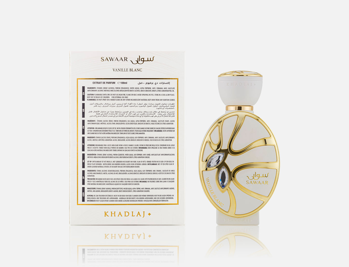 Khadlaj Sawaar Vanille Blanc 100ml Extrait de Parfum for Women - Estilo Fresco Dubai